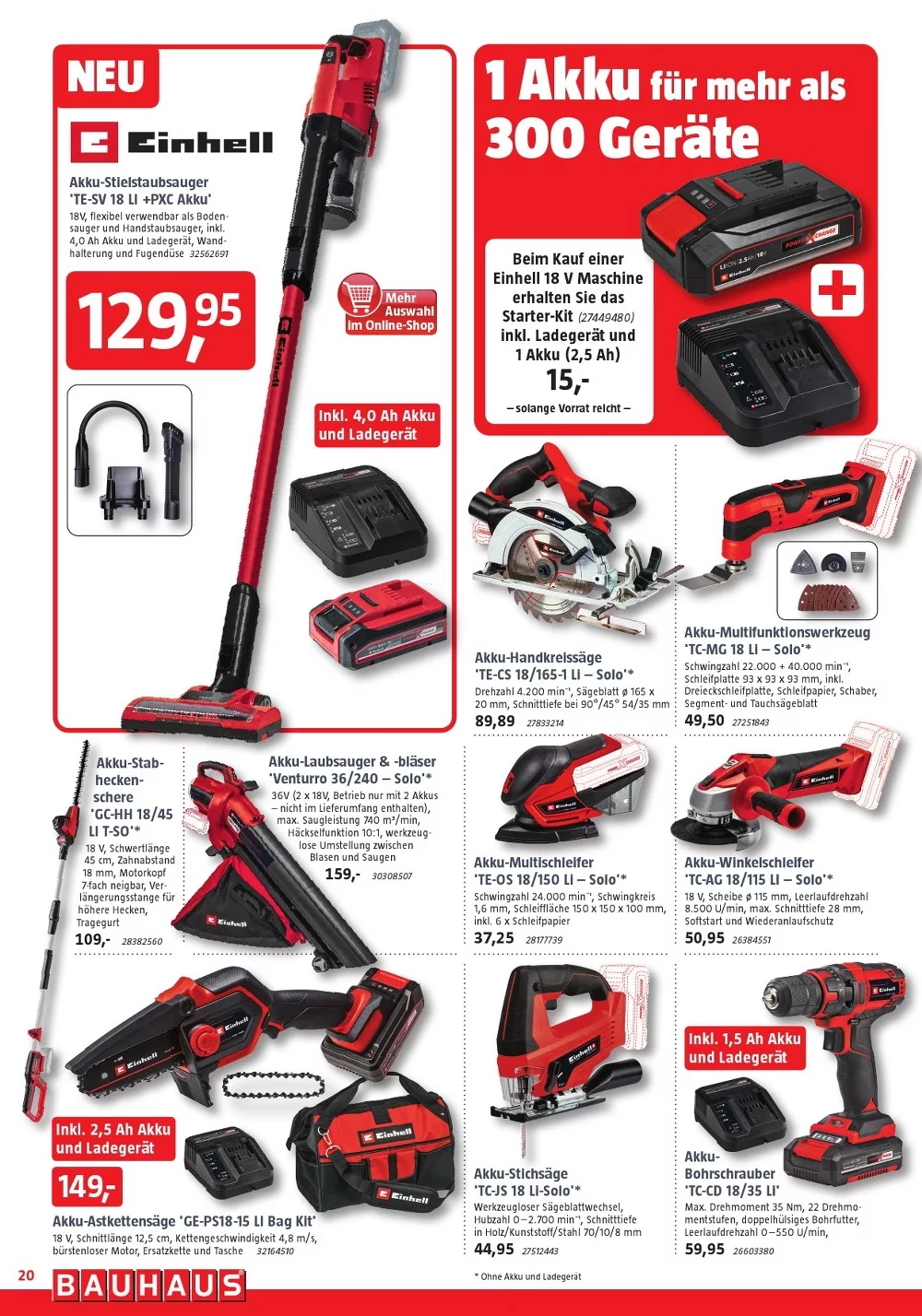 BAUHAUS prospekt oktober 20