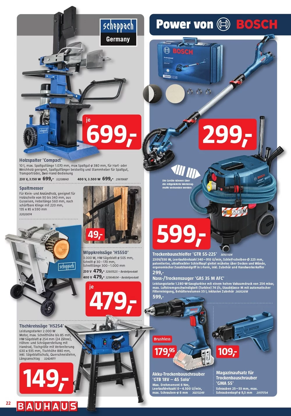 BAUHAUS prospekt oktober 22