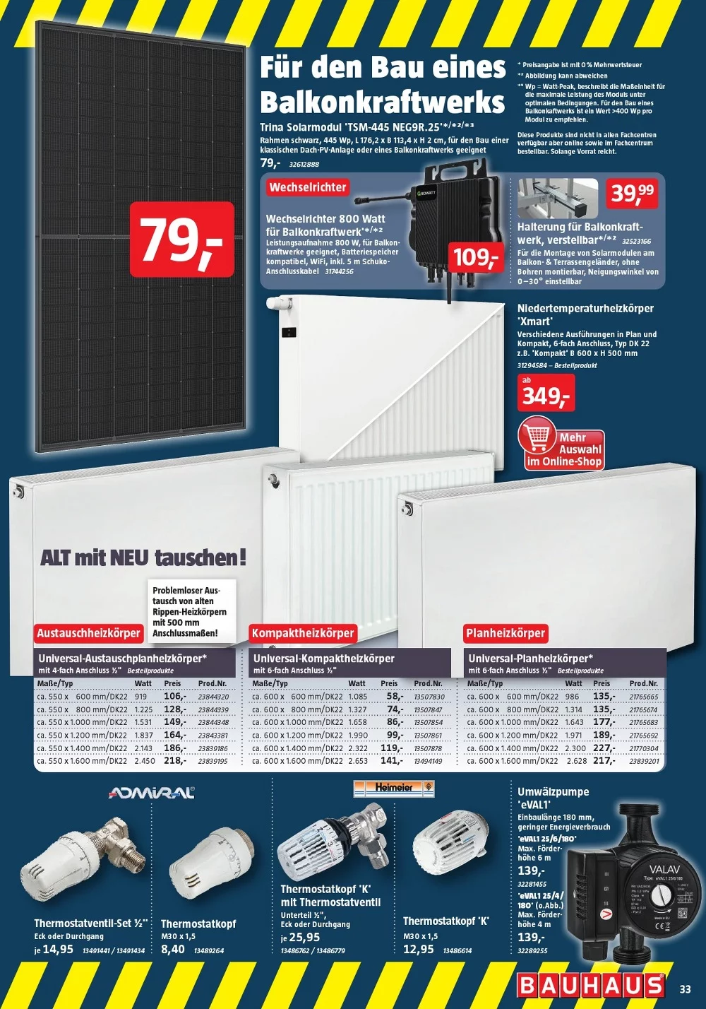 BAUHAUS prospekt oktober 33