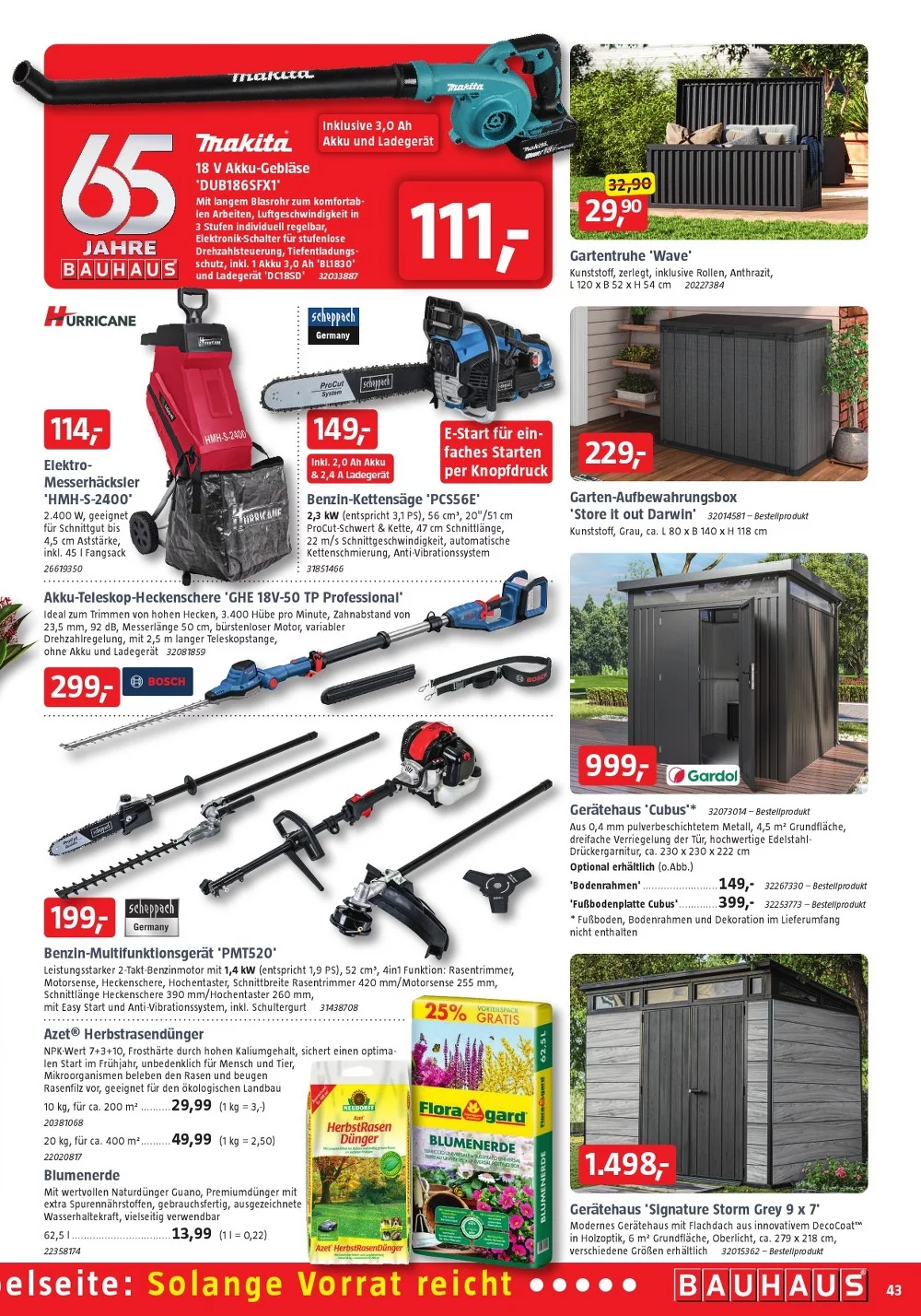 BAUHAUS prospekt oktober 43