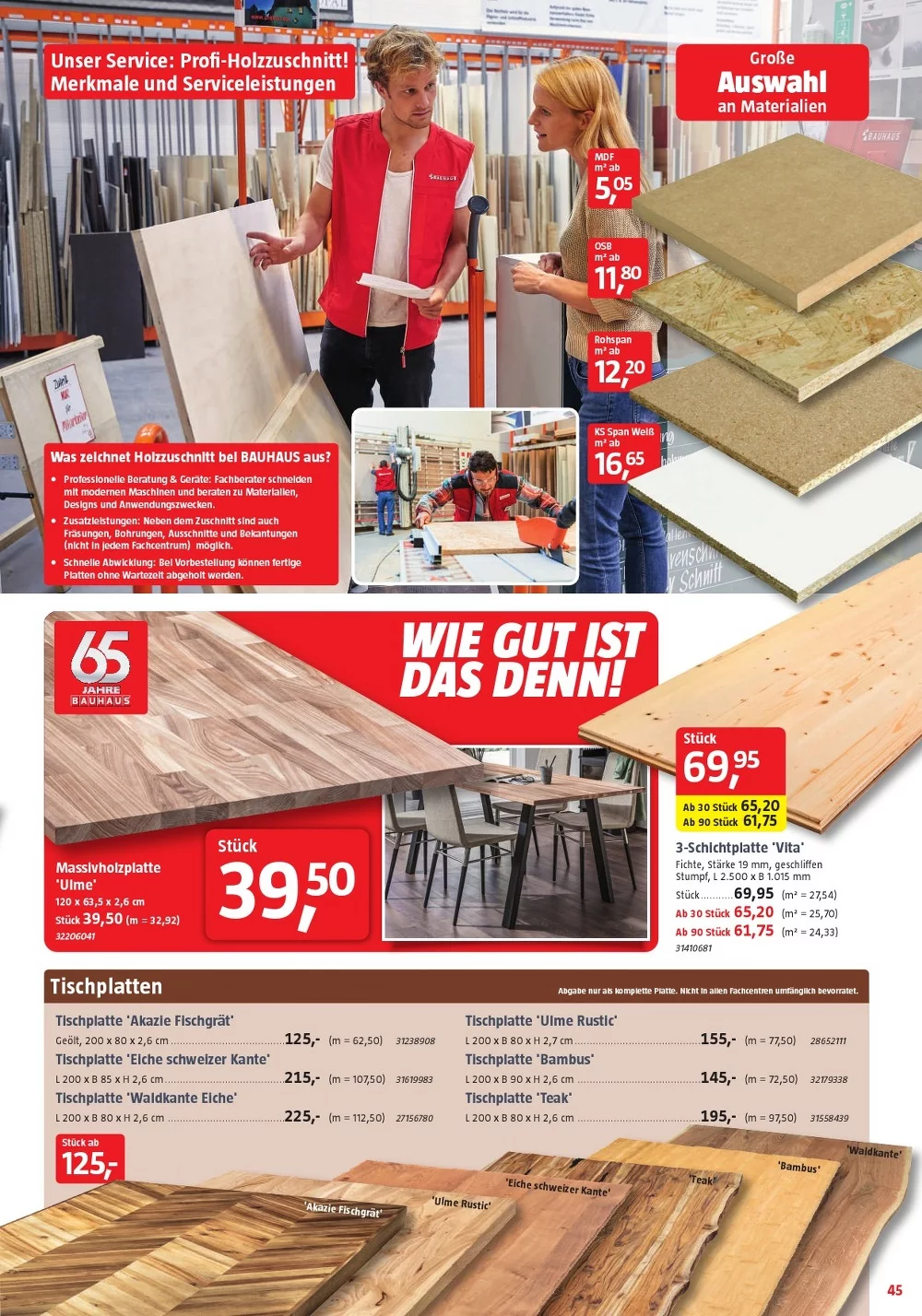 BAUHAUS prospekt oktober 45