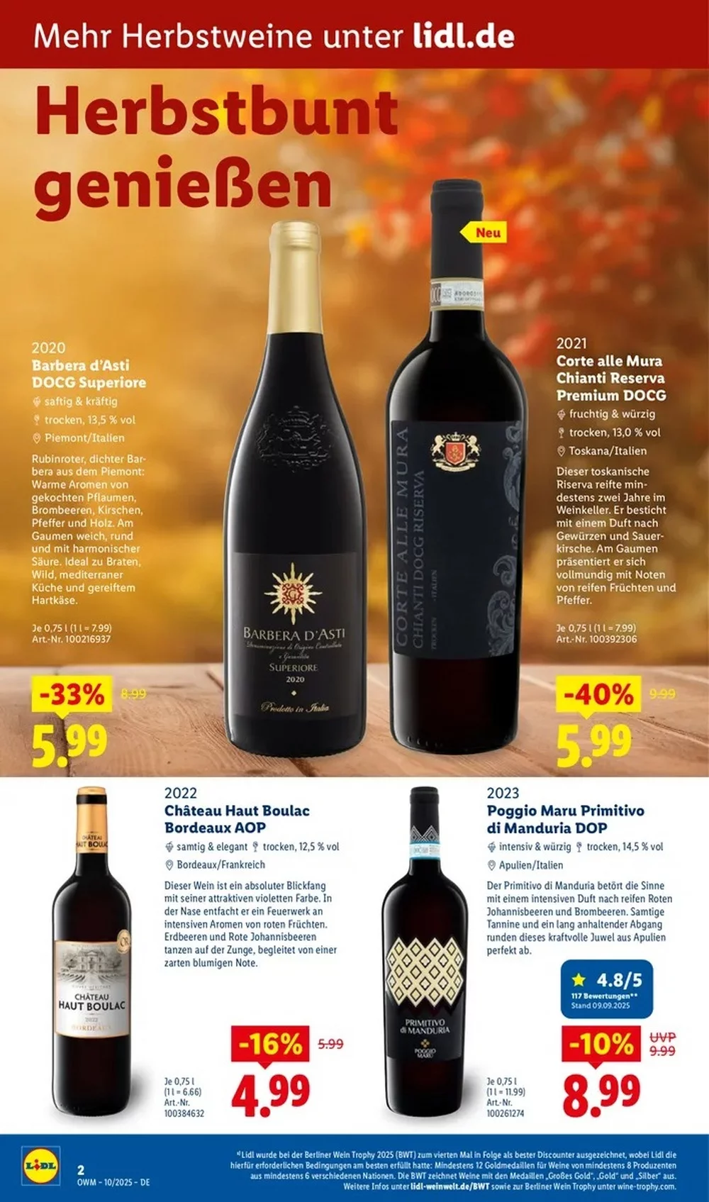 Lidl Aktuelle Beste Weine Oktober 2025 2 lidl prospekt weine oktober 2