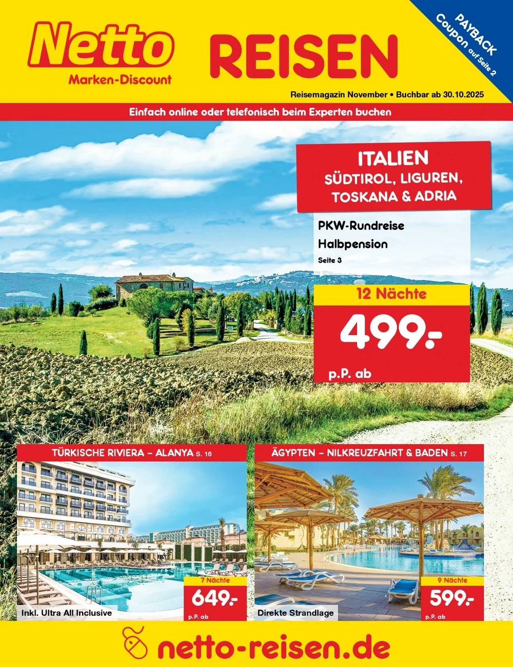 netto marken prospekt reisen november