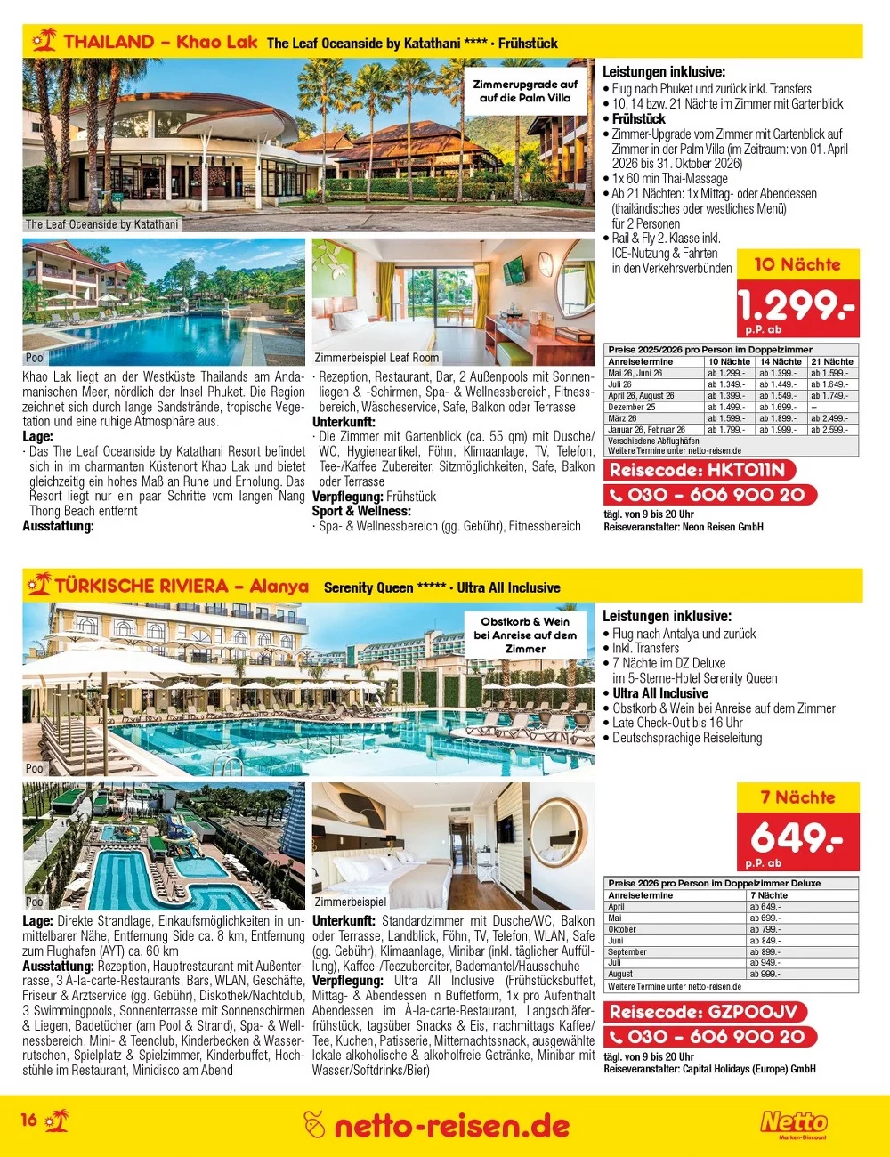 netto marken prospekt reisen november 16