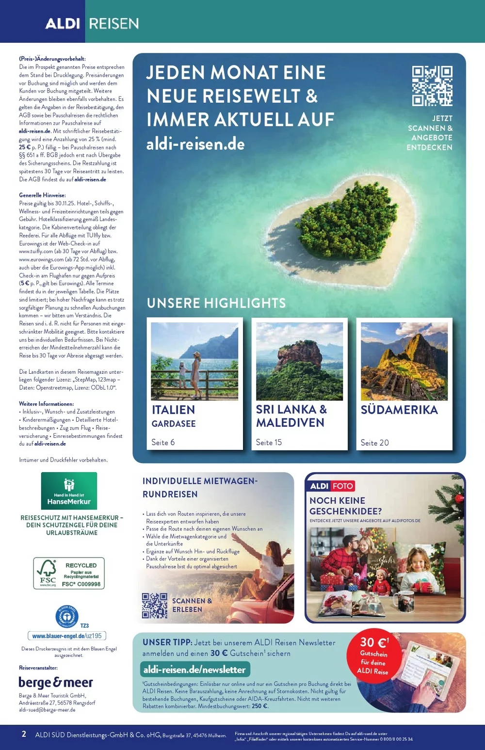 ALDI SUD ALDI Reisemagazin November 2025 2