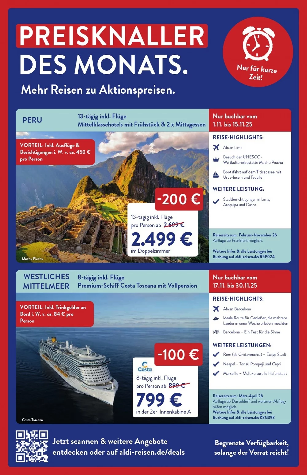 Aldi Nord Reisen Prospekt November 2025 3 aldi reisen november 3