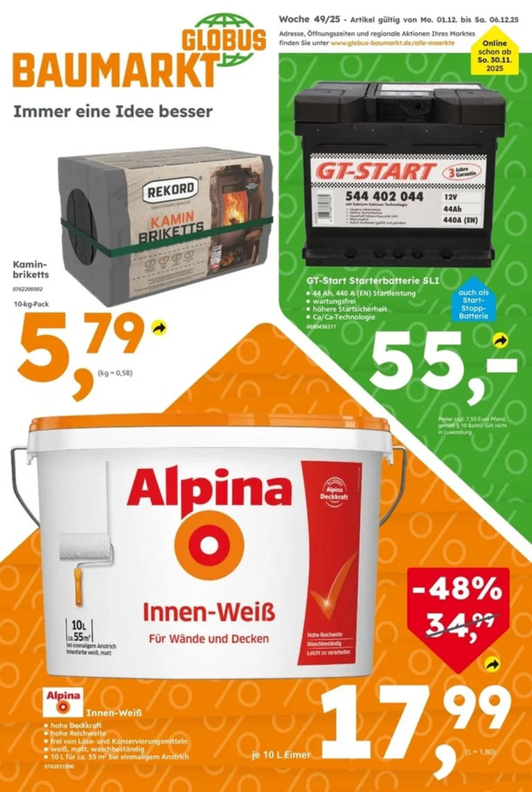 globus baumarkt prospekt kw49