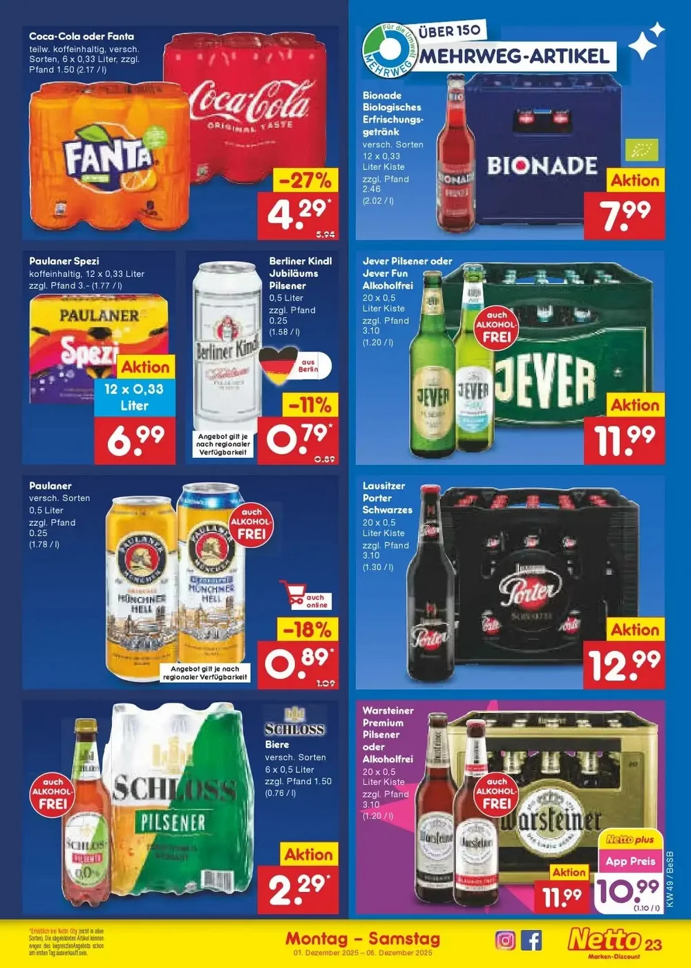 netto marken prospekt dezembere 1 6 25