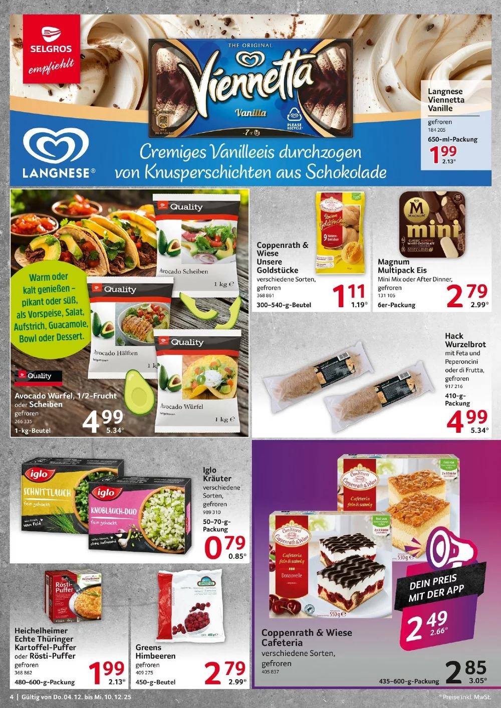 Selgros Prospekt (Food) 04.12.2025 bis 10.12.2025 4 selgros prospekt dezember 4 10 4