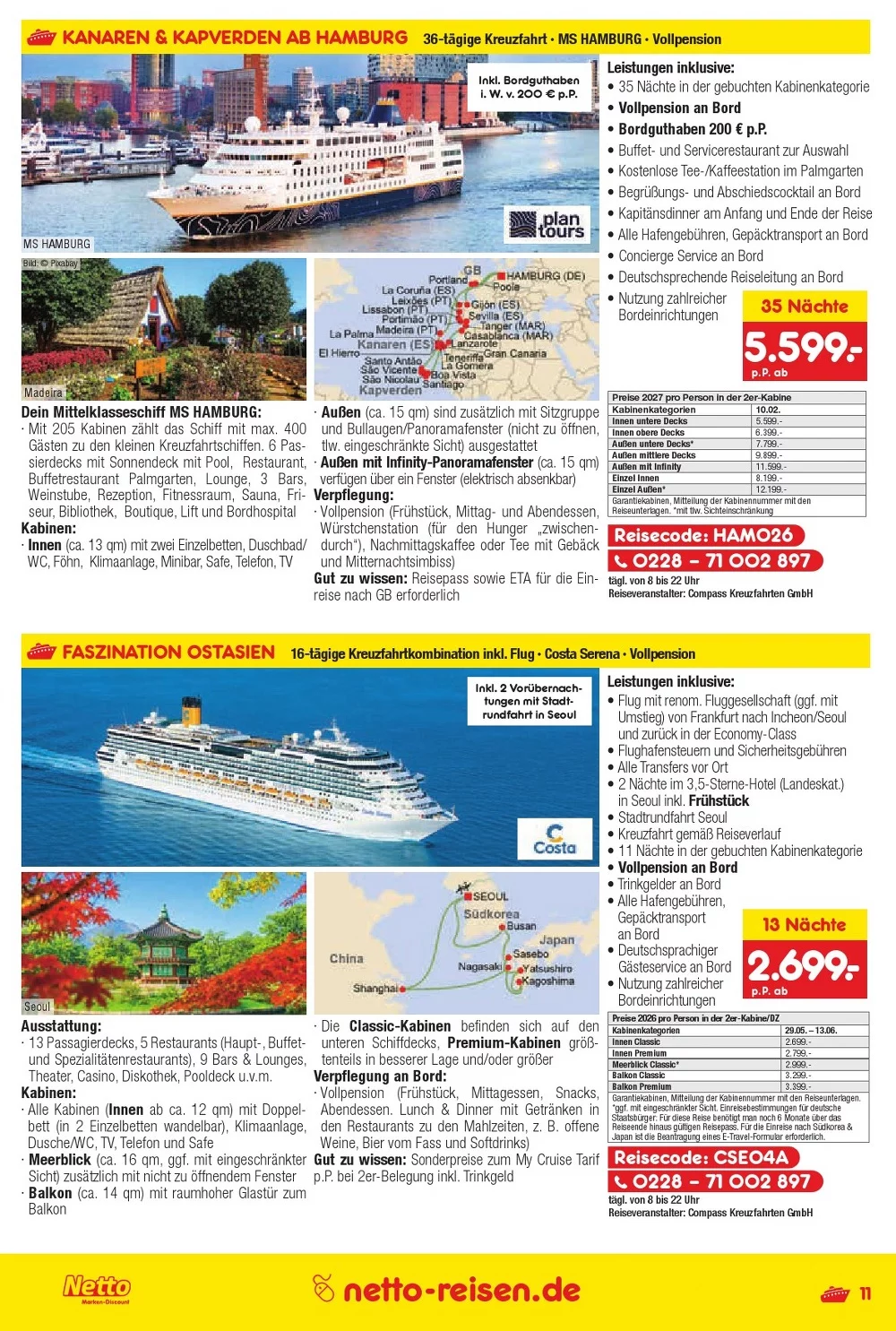 Netto marken prospekt Reisemagazin 2026 03 11