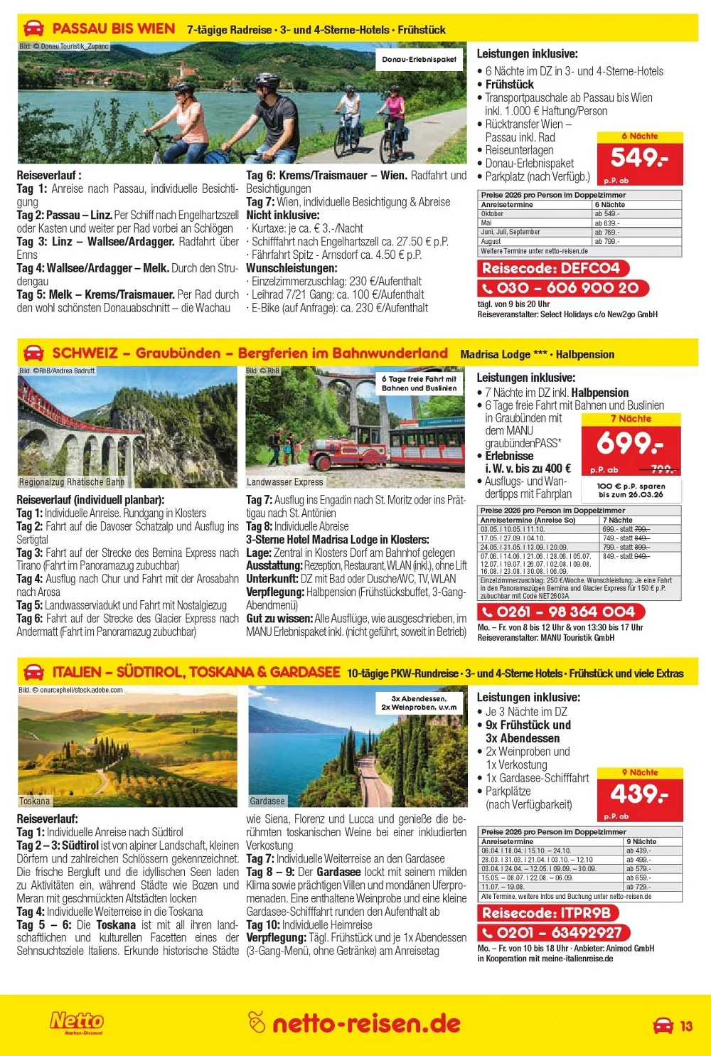 Netto marken prospekt Reisemagazin 2026 03 13