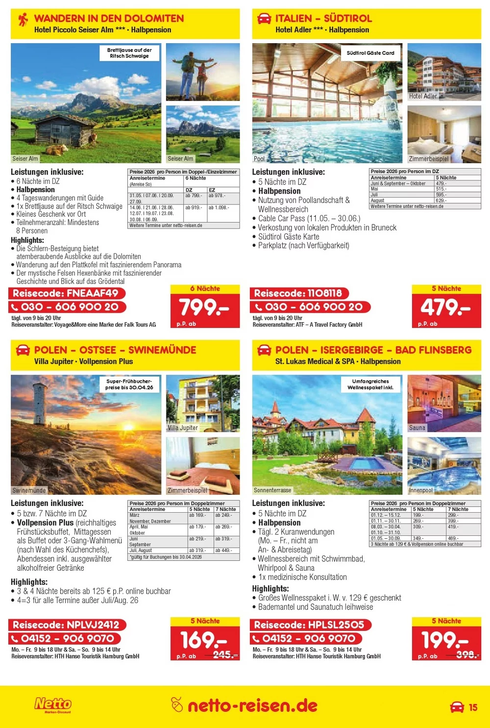 Netto marken prospekt Reisemagazin 2026 03 15