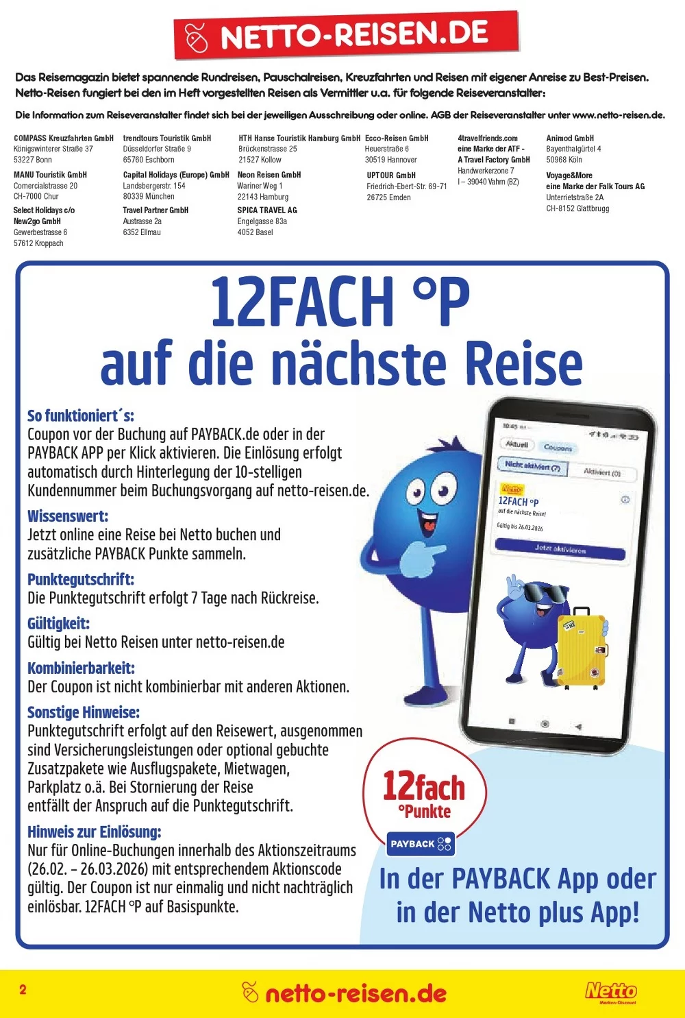 Netto Marken-Discount Reisen Prospekt März 2026 2 Netto marken prospekt Reisemagazin 2026 03 2