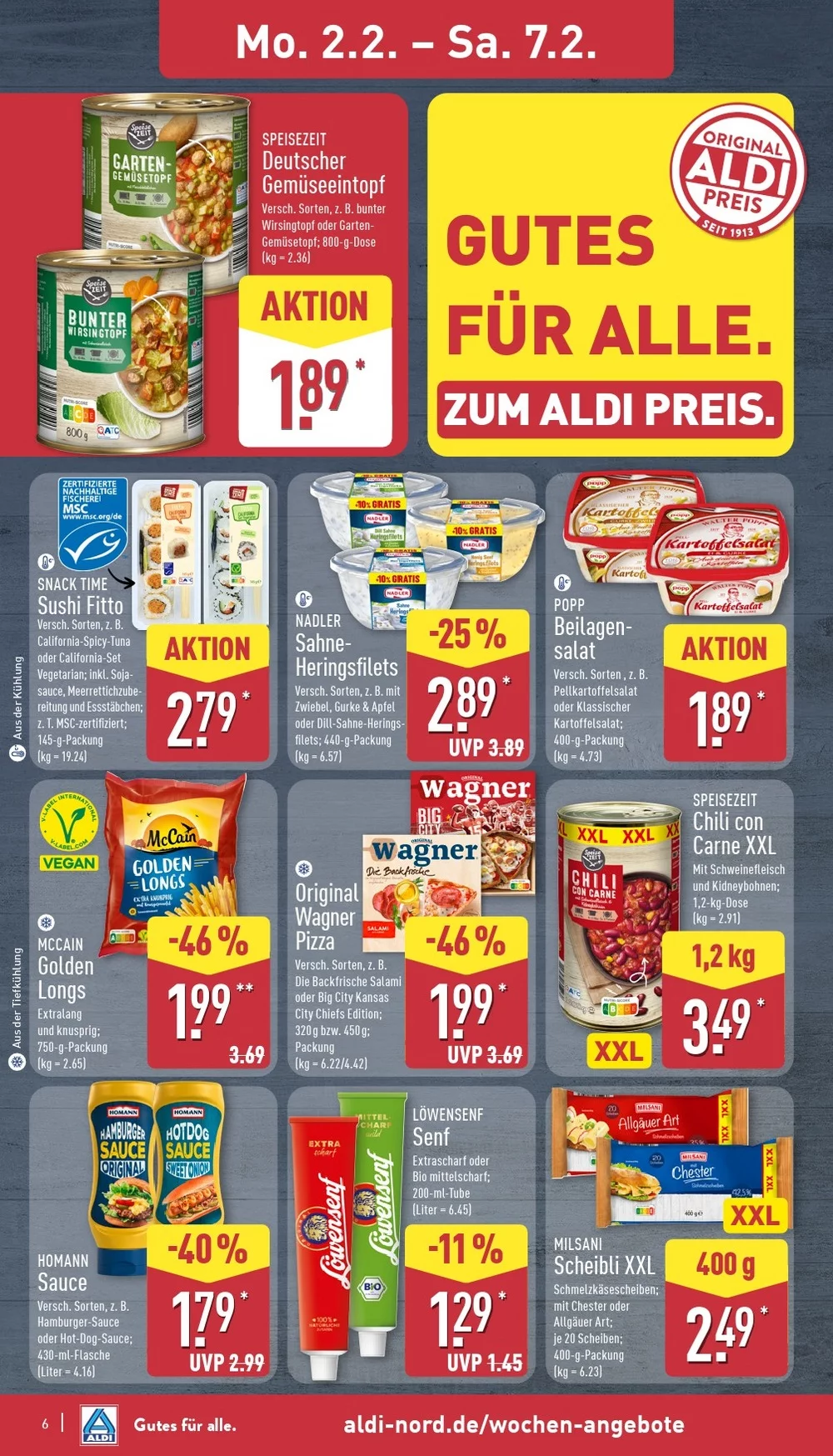 aldi nord prospekt februar 2 7 8