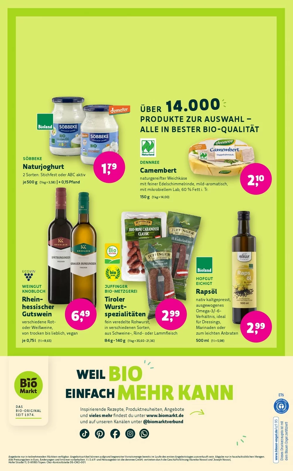 denns biomarkt februar 25 marsch 10 12