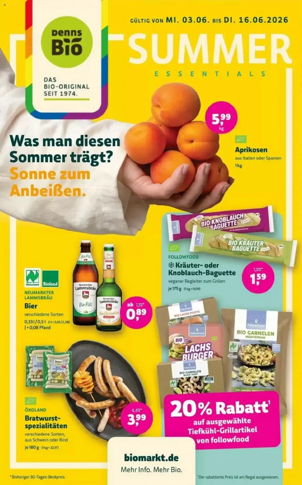 Denn's Biomarkt Prospekt 03.06.2026 bis 16.06.2026 1 denns biomarkt prospekt kw-23-24
