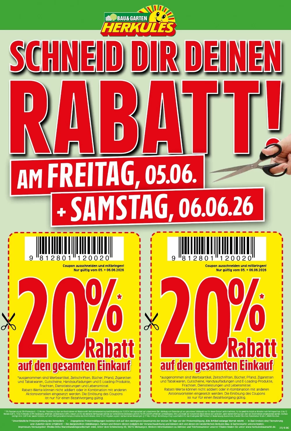 herkules baumarkt prospekt juni 1 6 8