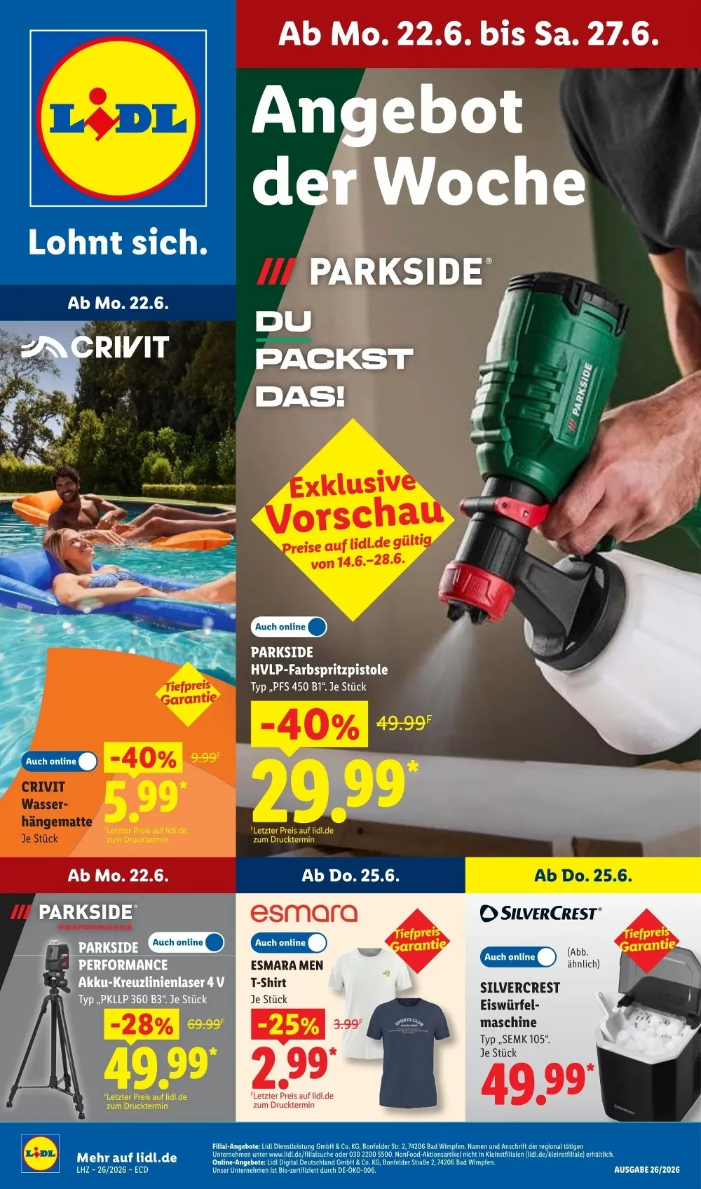 Lidl Prospekt Neu Angebote 22.06.2026 bis 27.06.2026 1 lidl prospekt kw-26