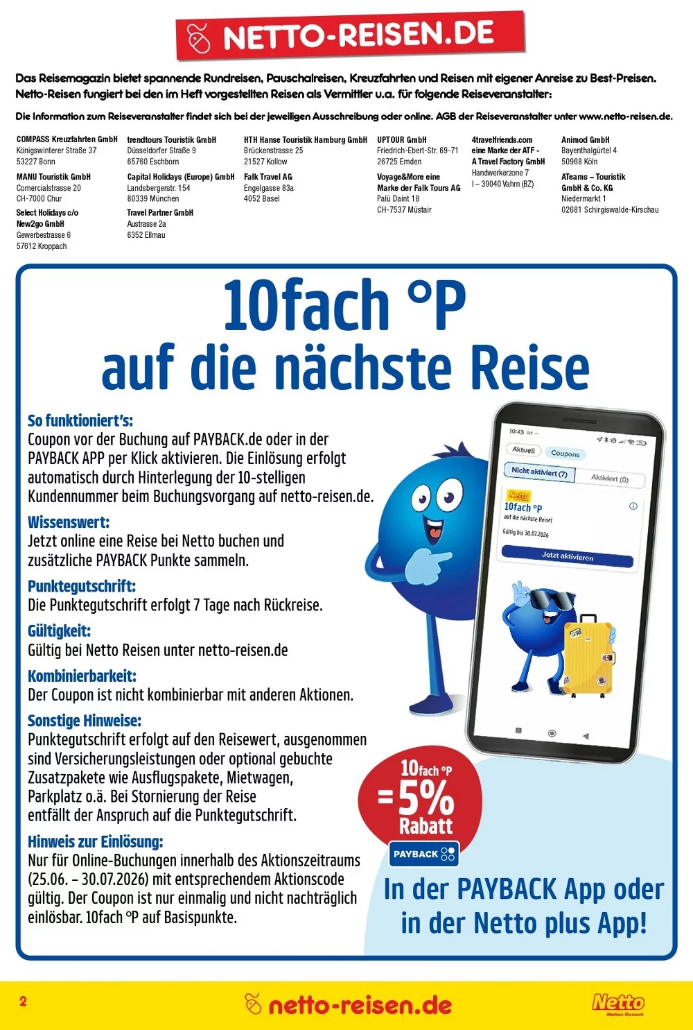 Netto Marken-Discount Reisen Prospekt Juli 2026 2 netto marken prospekt reisen prospekt juli 2