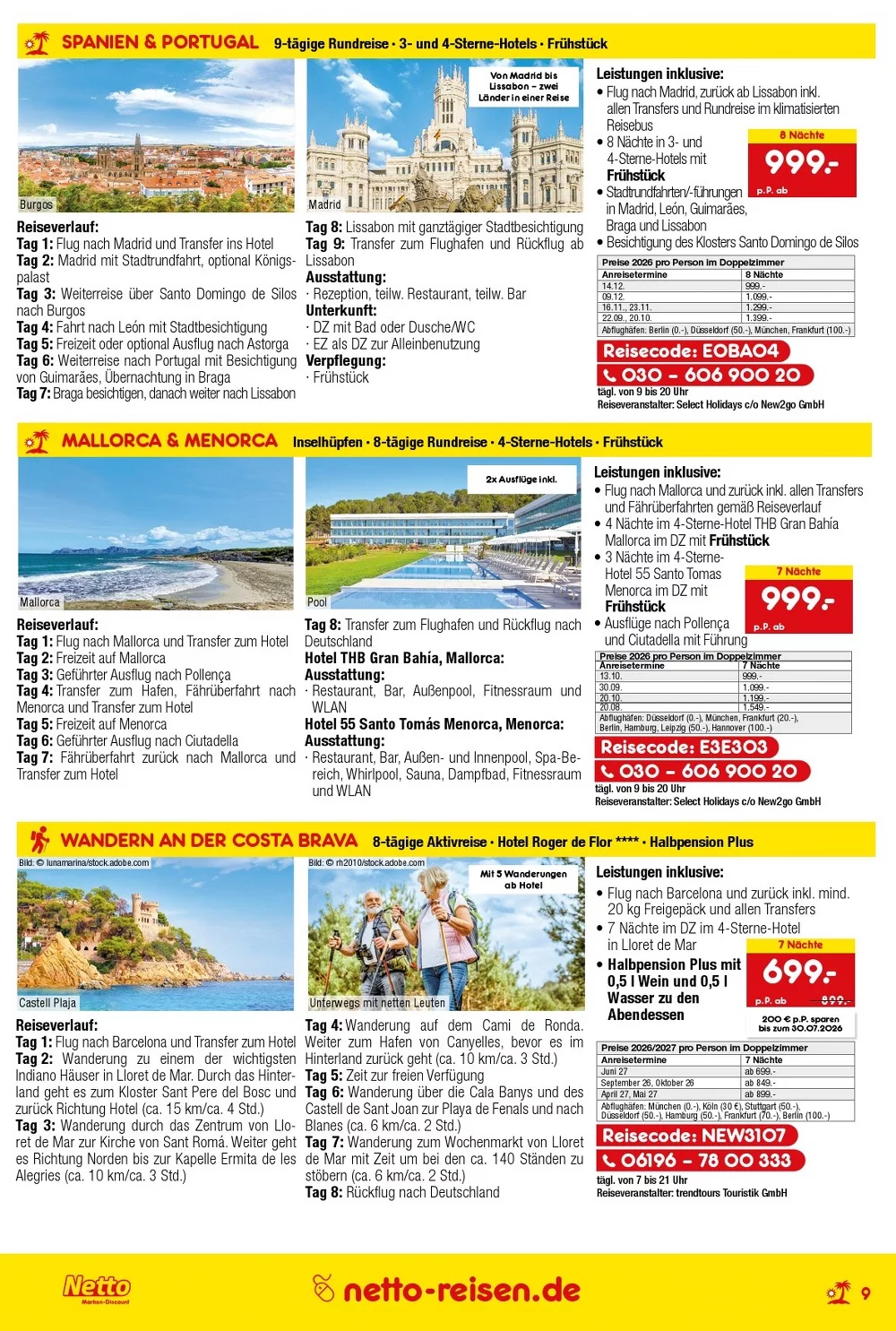 netto marken prospekt reisen prospekt juli 9