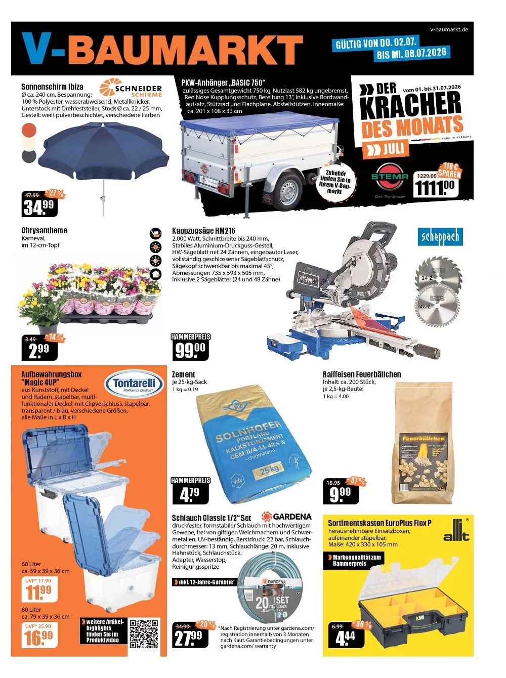v baumarkt prospekt kw-28