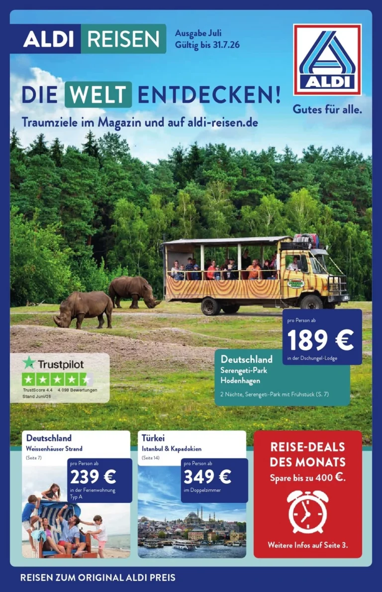 aldi nord reisen juli