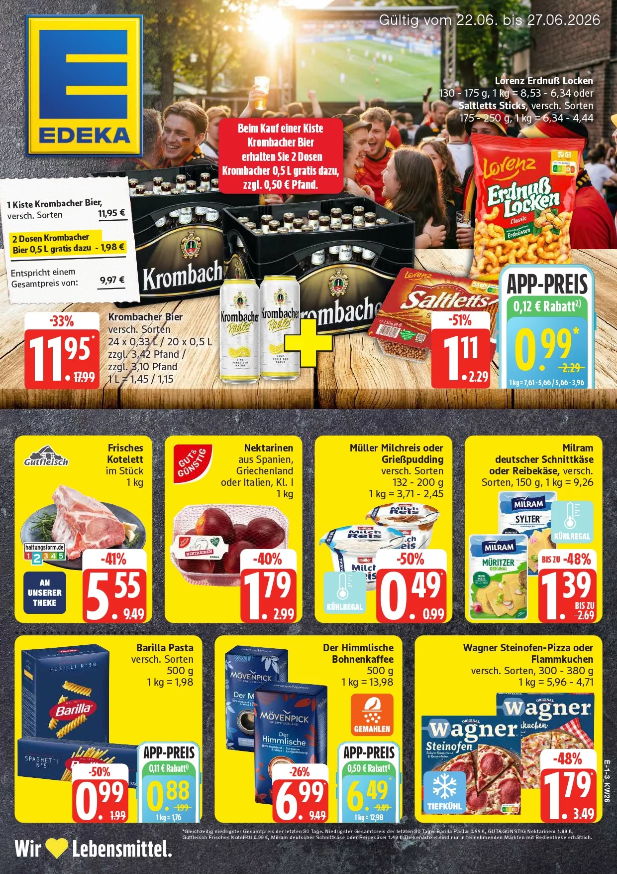Edeka Prospekt Nord 22.06.2026 bis 27.06.2026 1 edeka nord prospekt kw-26
