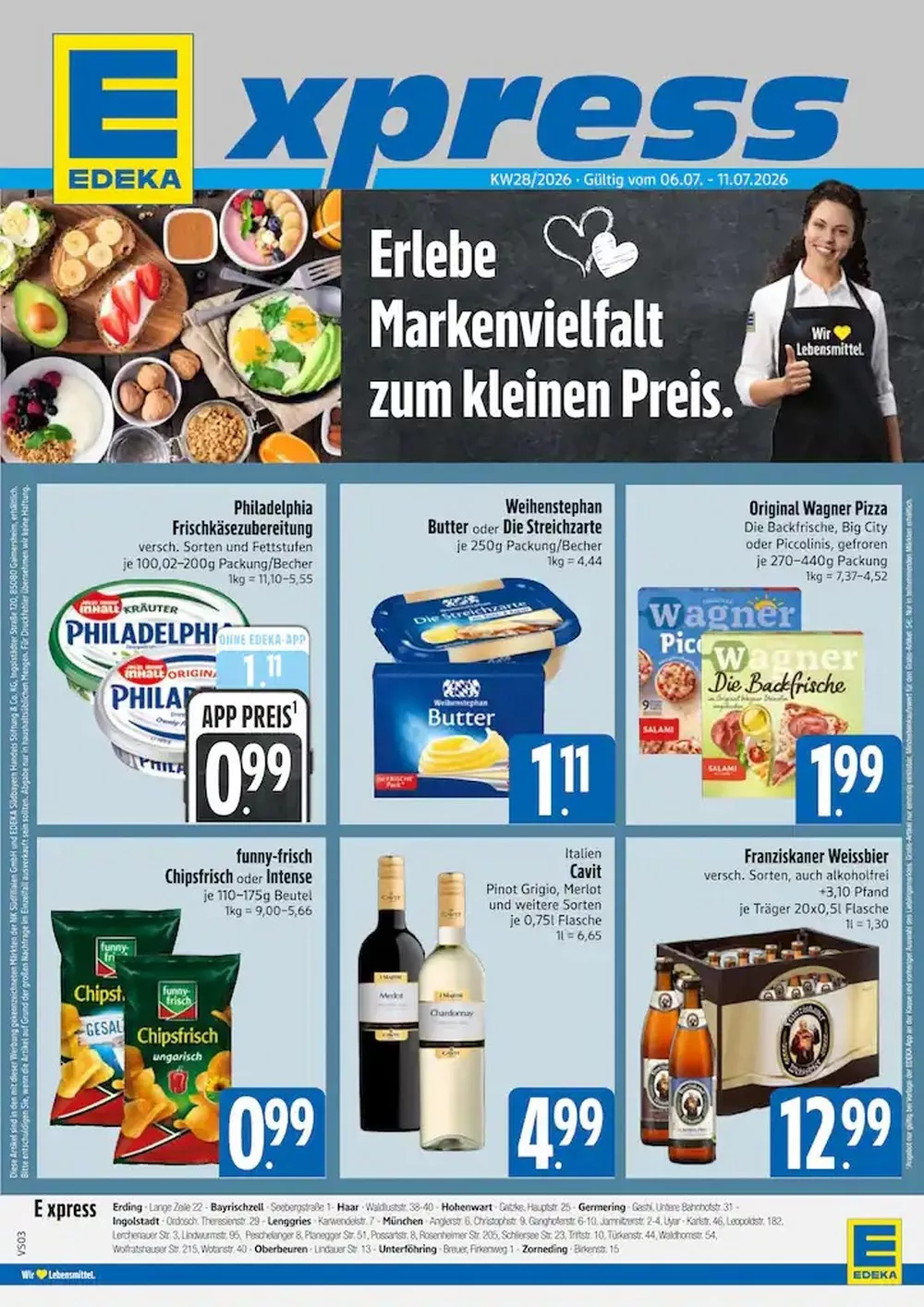 Edeka Xpress Prospekt 06.07.2026 bis 11.07.2026 1 edeka xpress prospekt kw28