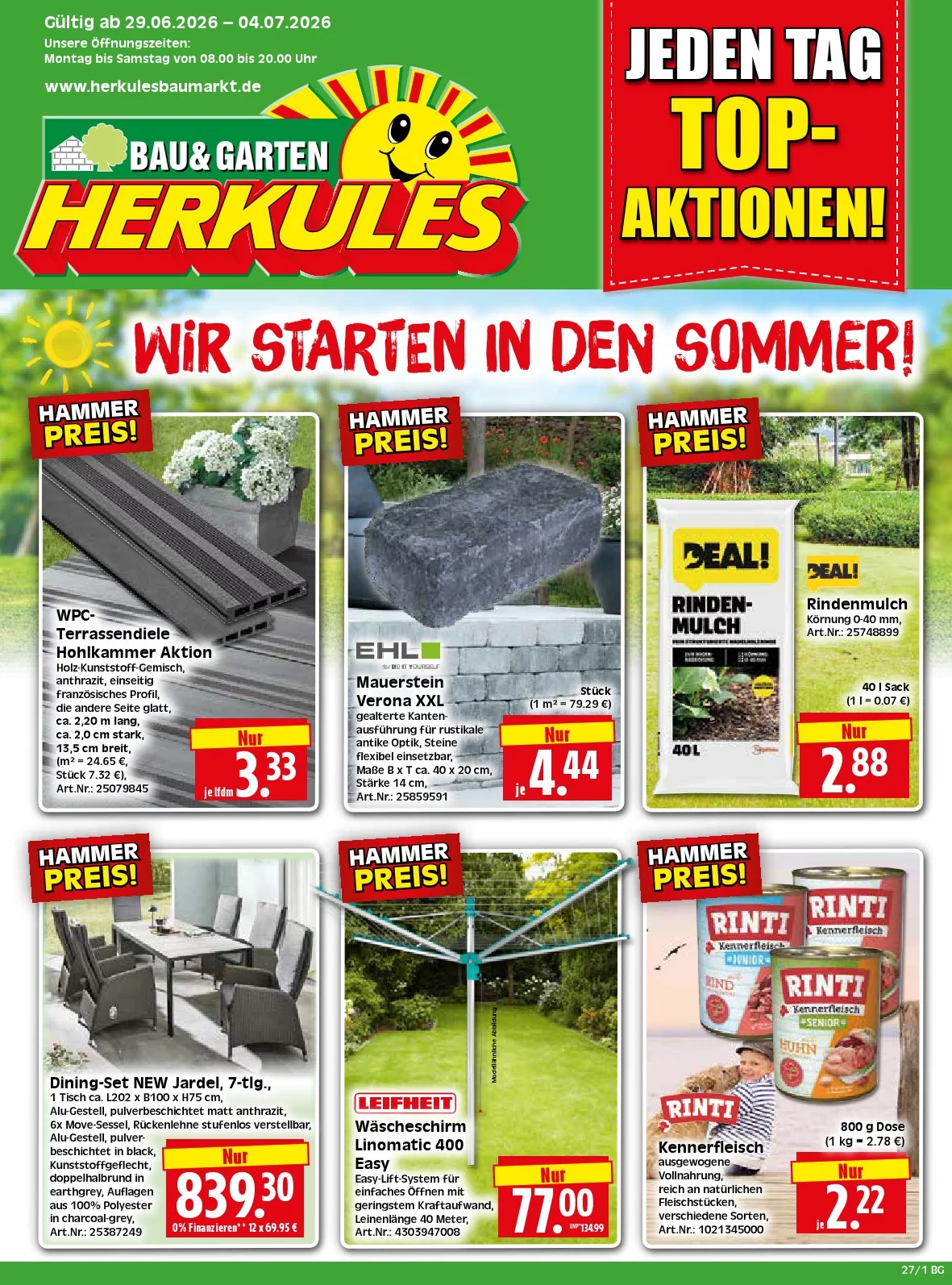 herkules baumarkt juni 29 juli 4 1 1