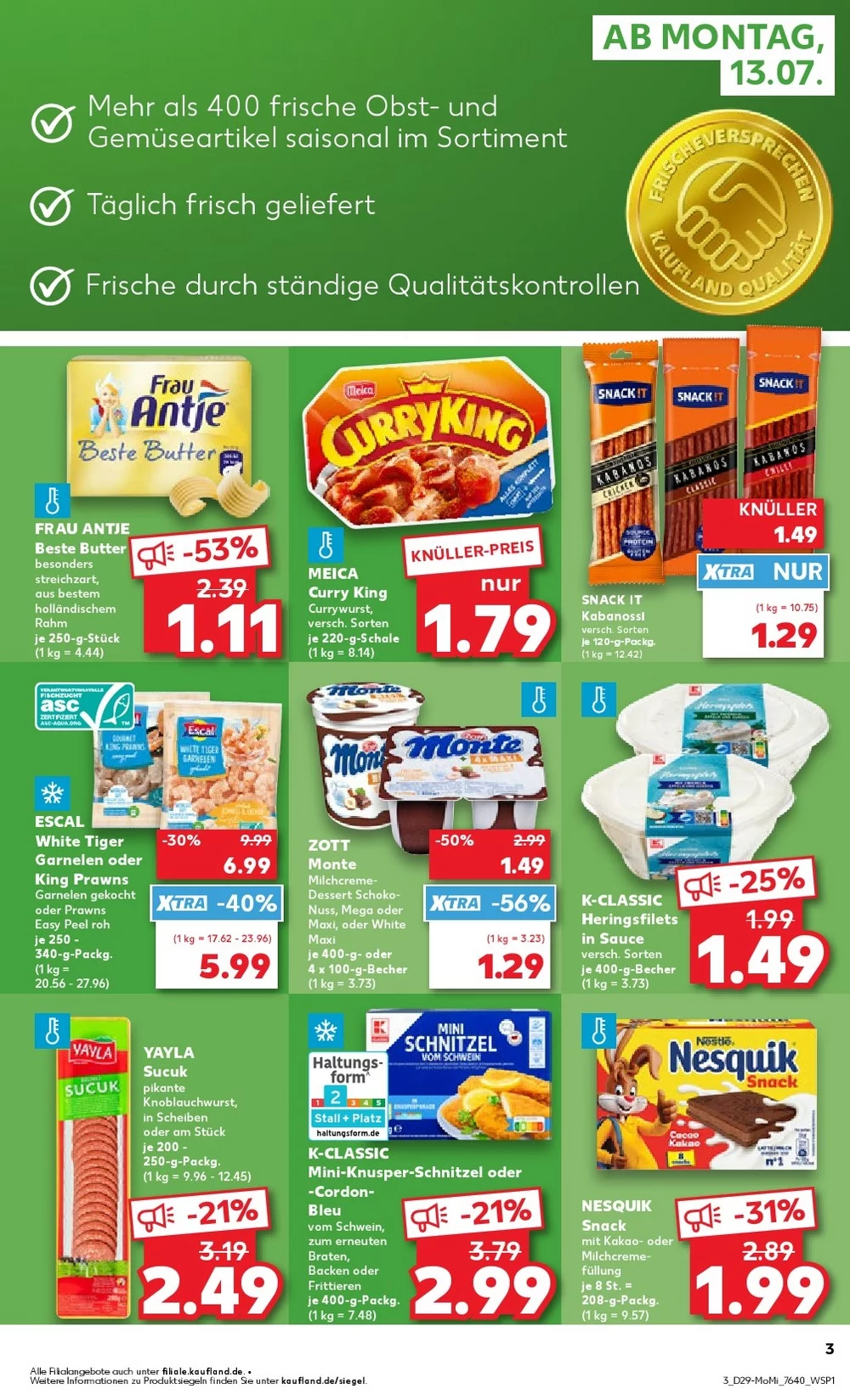 Kaufland Prospekt Wochenstart 27.07.2026 bis 01.08.2026 3 kaufland prospekt juli 13 18 3