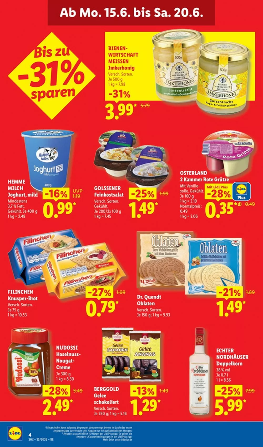 Lidl Prospekt 15.06.2026 bis 20.06.2026 4 lidl prospekt juni 15 20 4 75276384