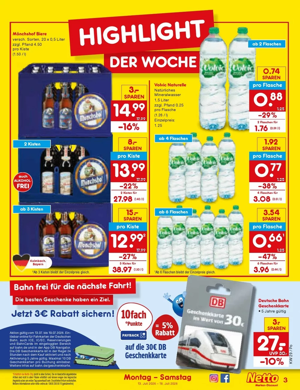 Netto Marken-Discount Prospekt 13.07.2026 bis 18.07.2026 3 netto marken prospekt juli 13 18 3