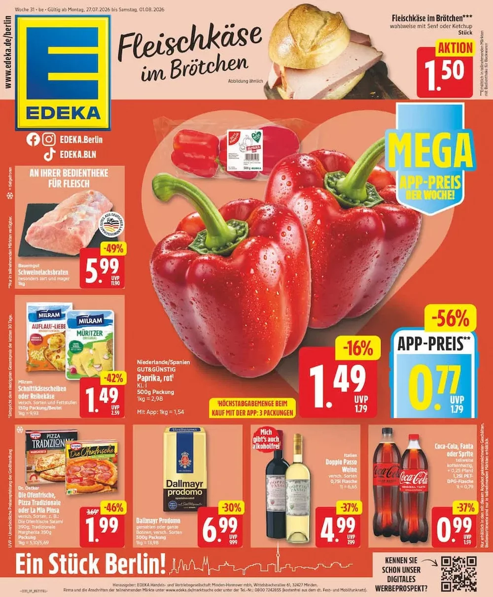 Edeka Prospekt 27.07.2026 bis 01.08.2026 1 edeka prospekt kw-31