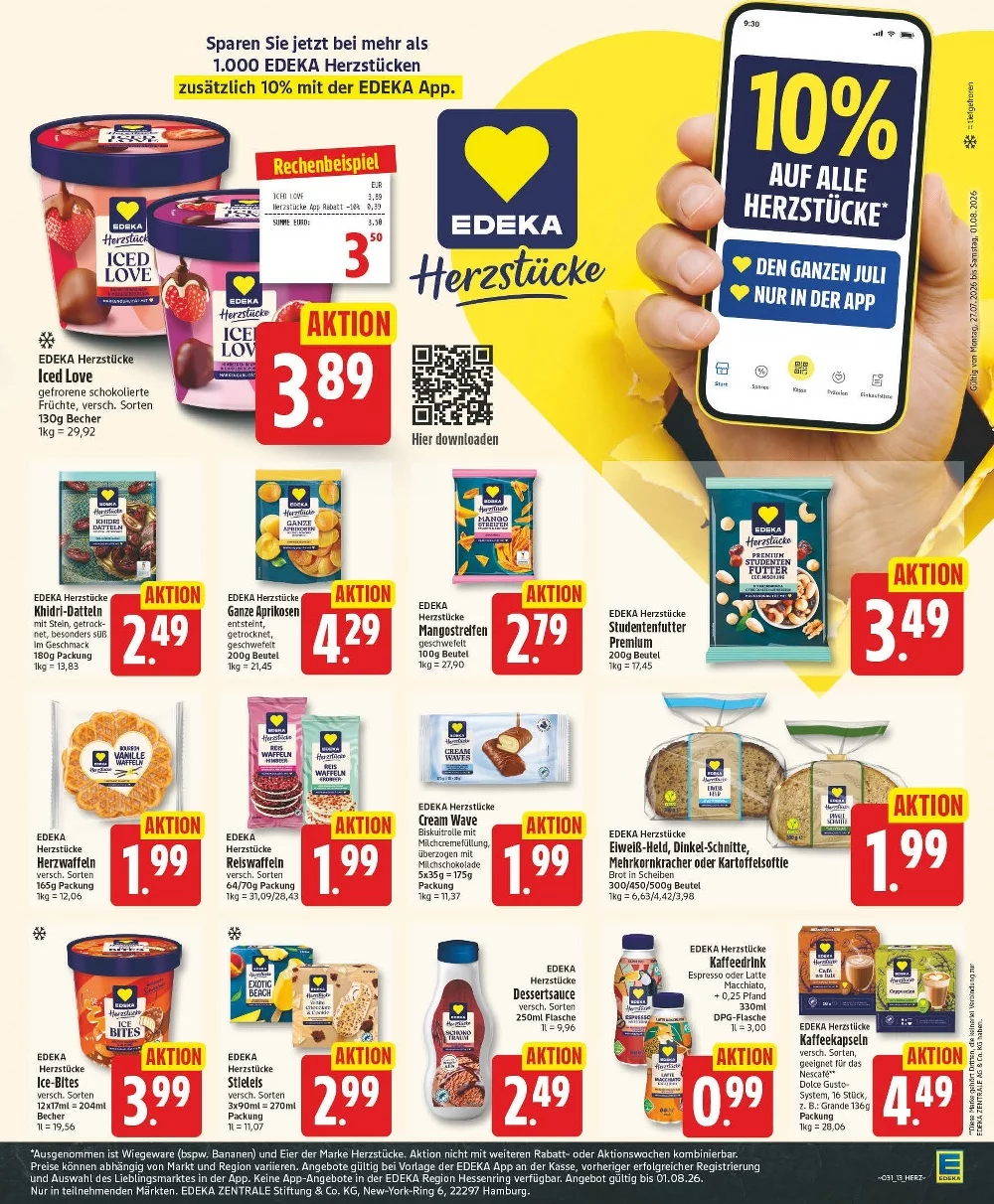 edeka prospekt juli 27 august 1 13 1