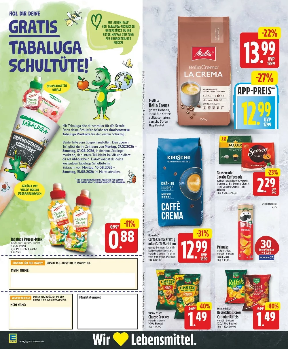 edeka prospekt juli 27 august 1 14 1
