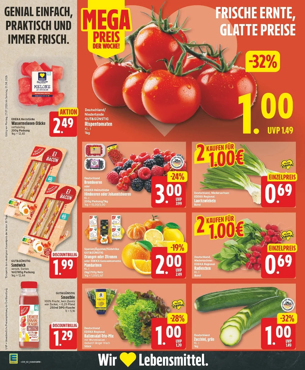 edeka prospekt juli 27 august 1 2 1