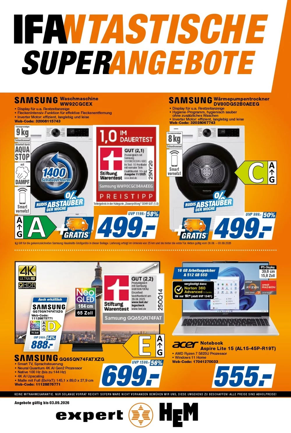 HEM Expert Prospekt 28.08.2026 bis 03.09.2026 1 hem expert prospekt kw-36