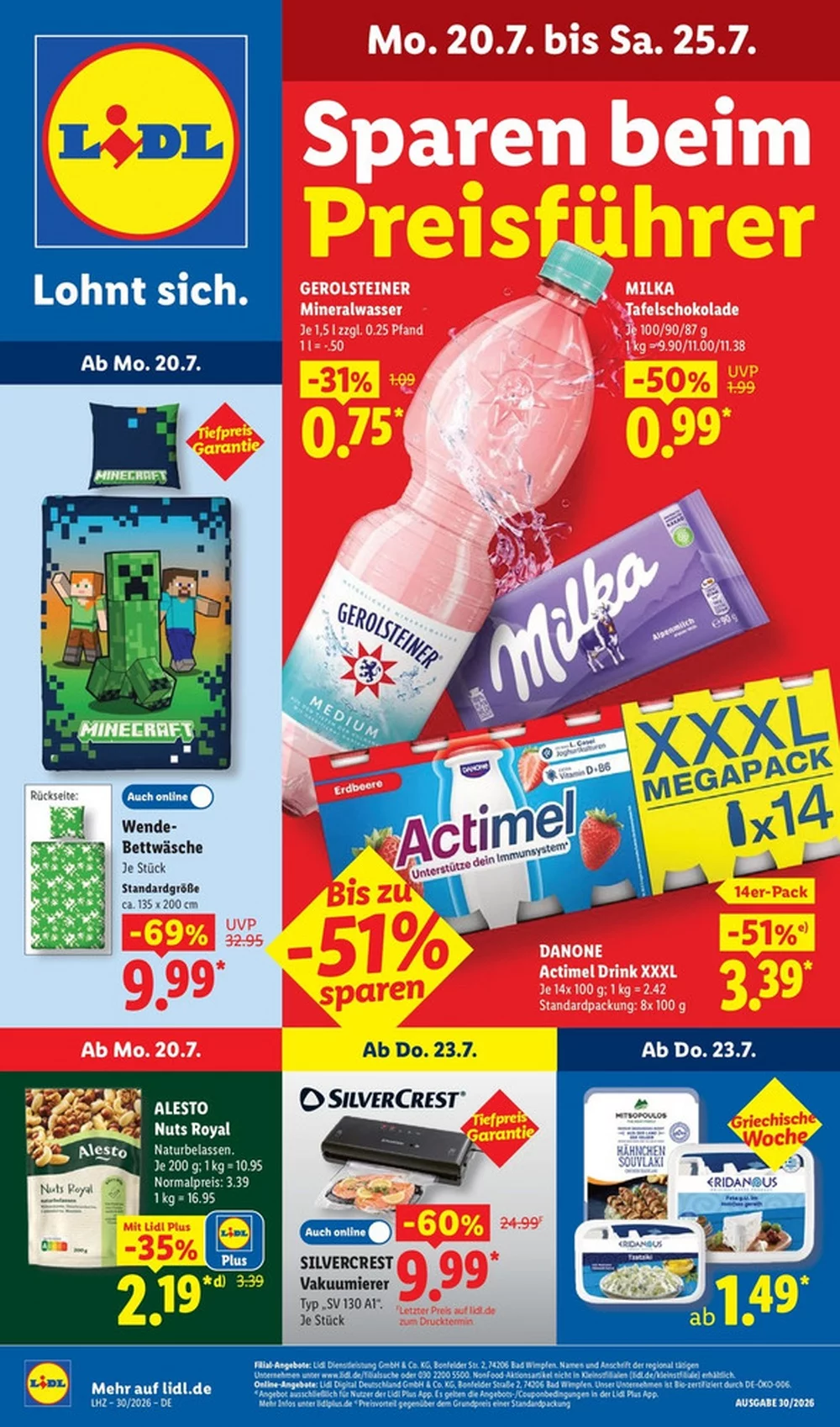 Lidl Prospekt Neu 20.07.2026 bis 25.07.2026 1 lidl prospekt kw-30