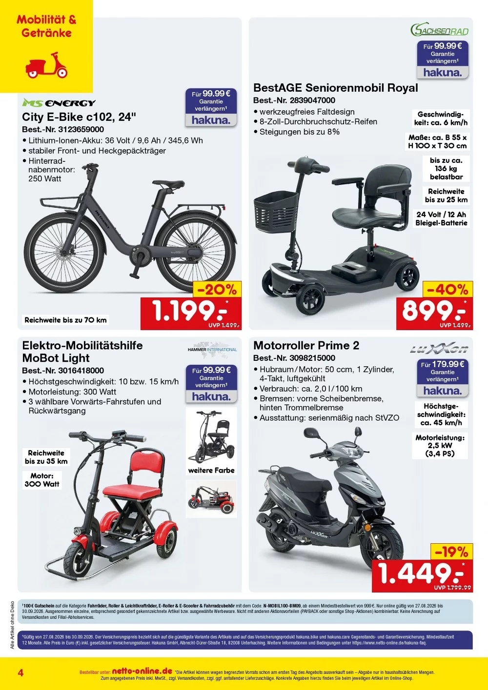 Netto Marken-Discount Online Bestellmagazin September 2026 4 netto marken Bestellmagazin prospekt september 4