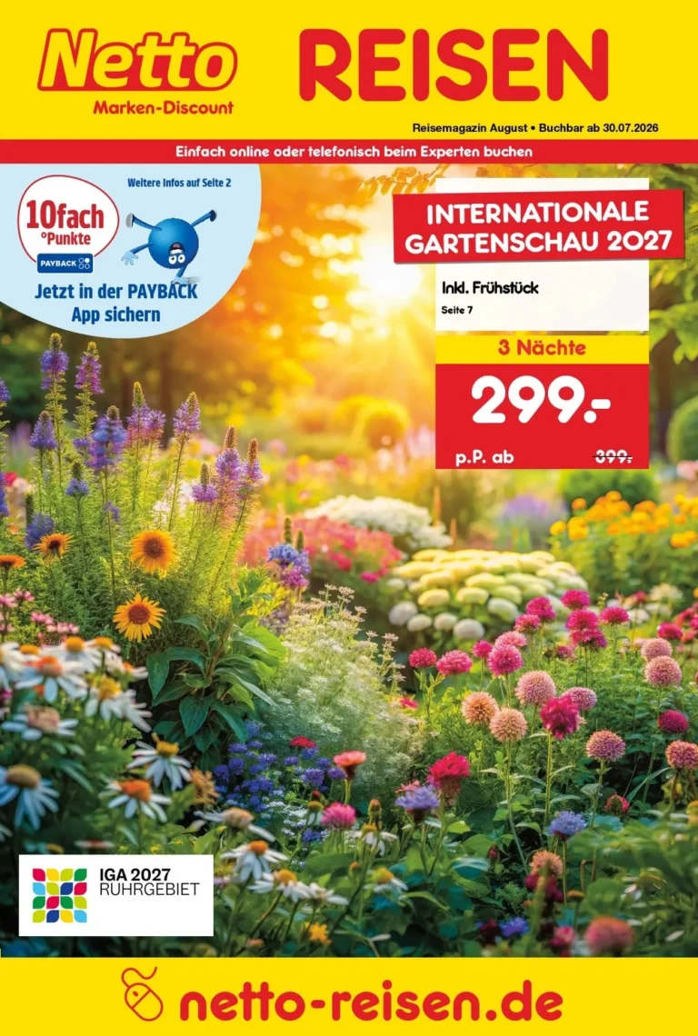 netto marken prospekt reisen august