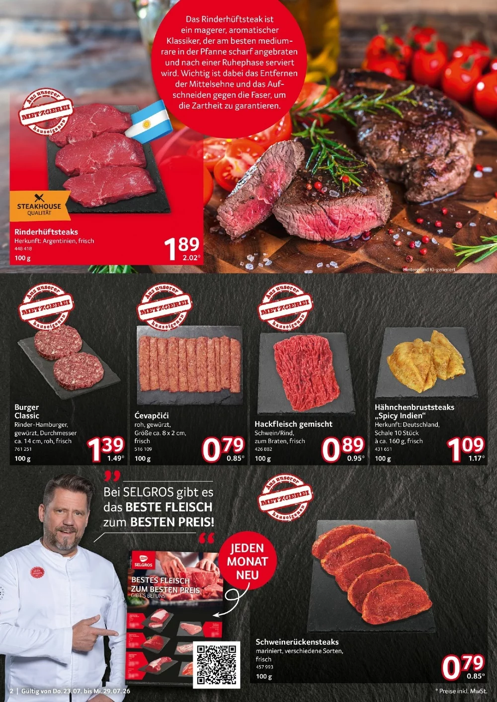 Selgros Prospekt (Food) 23.07.2026 bis 29.07.2026 2 selgros food prospekt juli 23 292