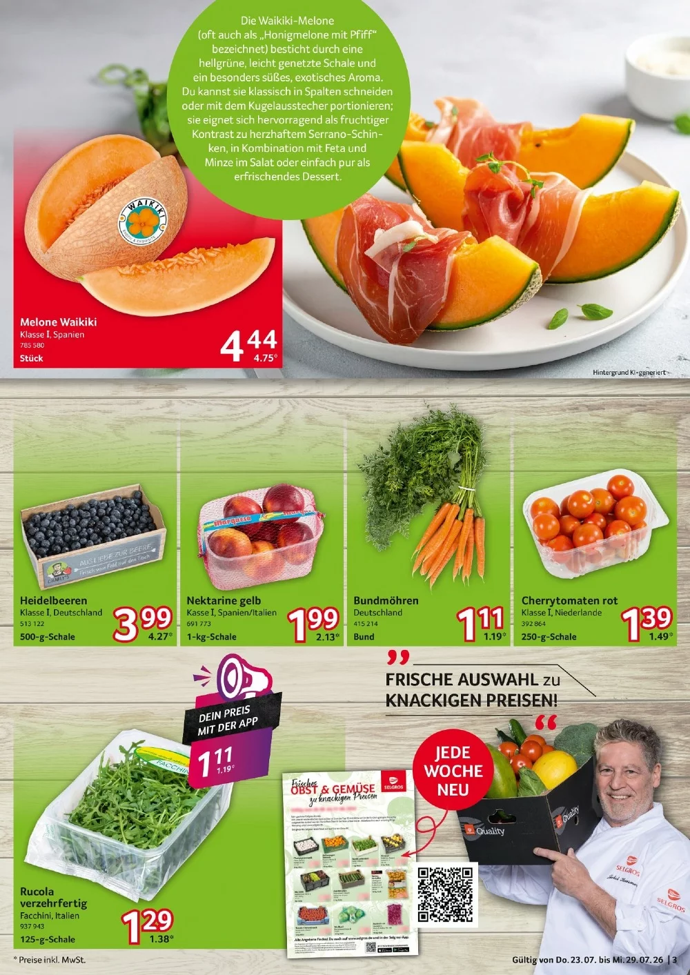Selgros Prospekt (Food) 23.07.2026 bis 29.07.2026 3 selgros food prospekt juli 23 293
