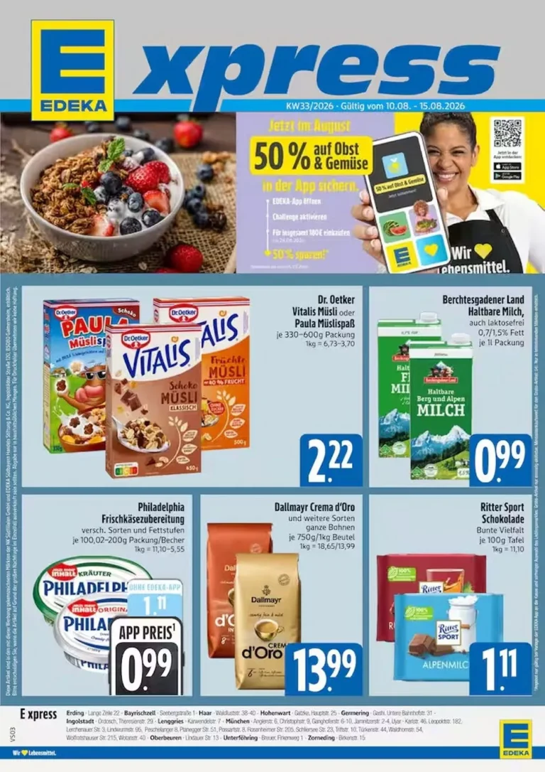 edeka xpress prospekt kw33