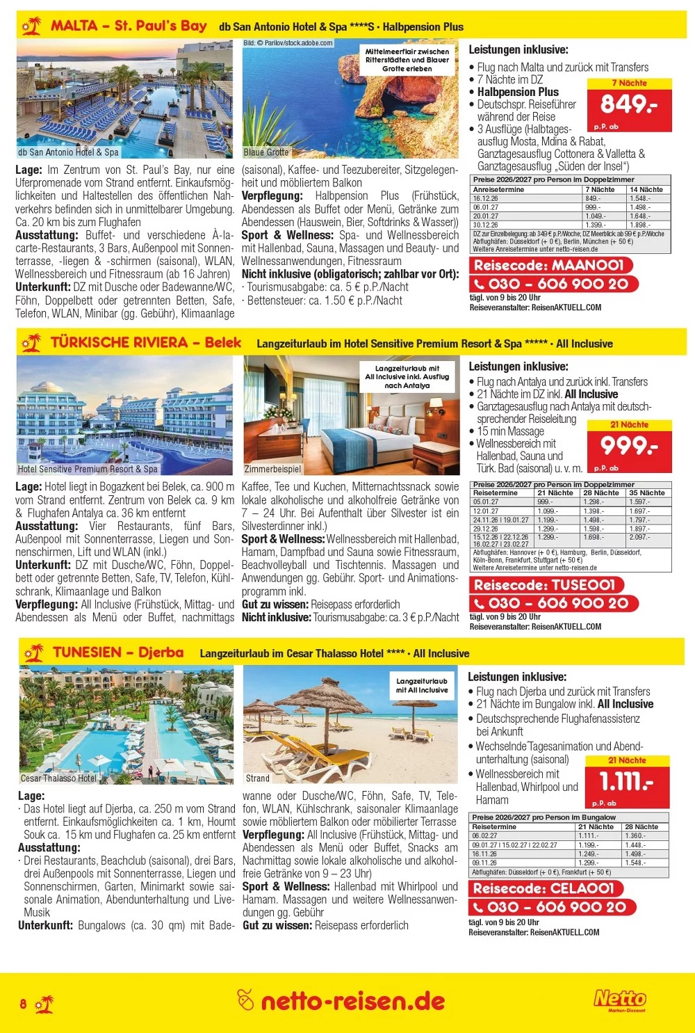Netto marken reisen prospekt oktober 8