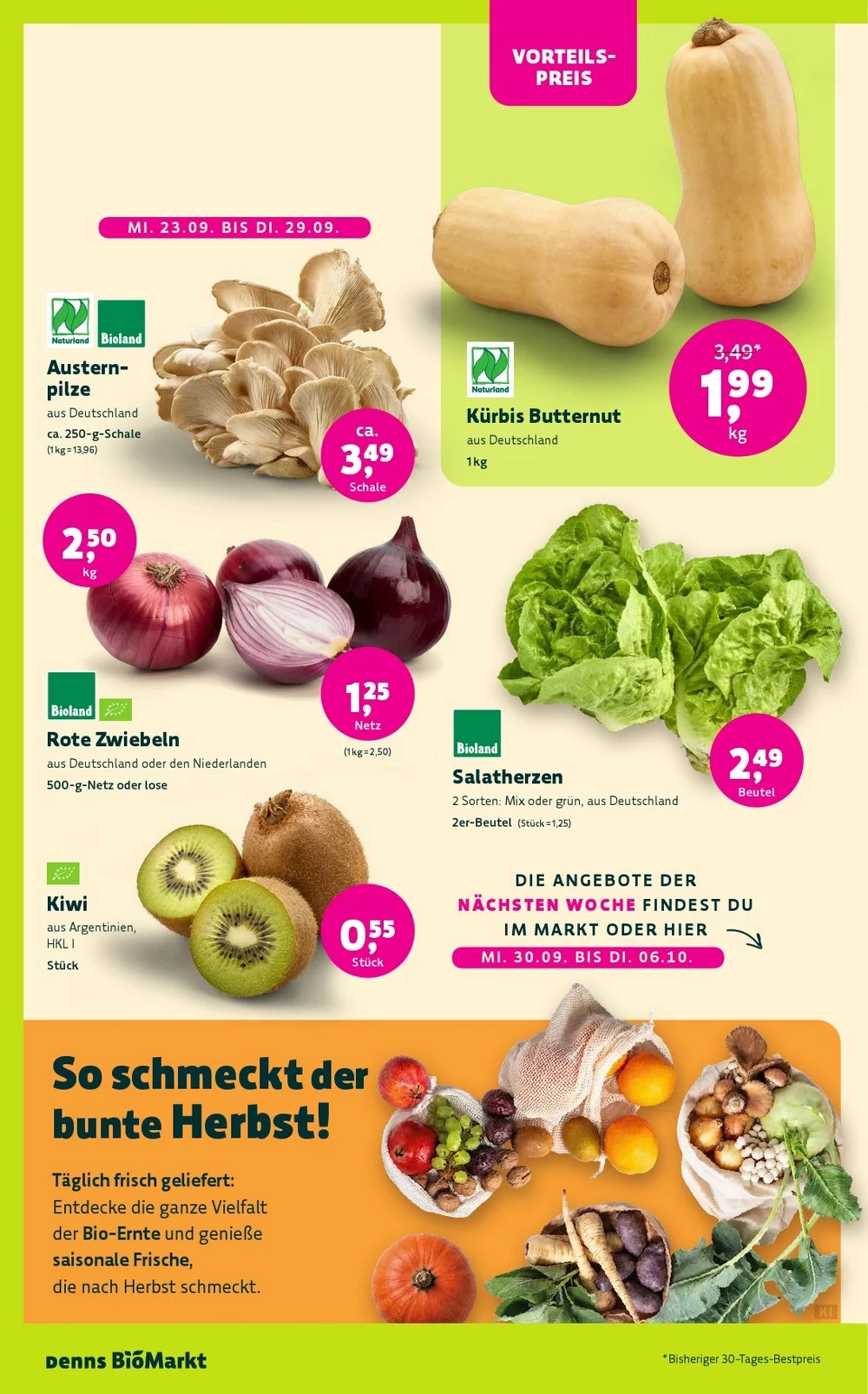 Denn's Biomarkt Prospekt 23.09.2026 bis 06.10.2026 2 denns biomarkt september 23 october 6 2