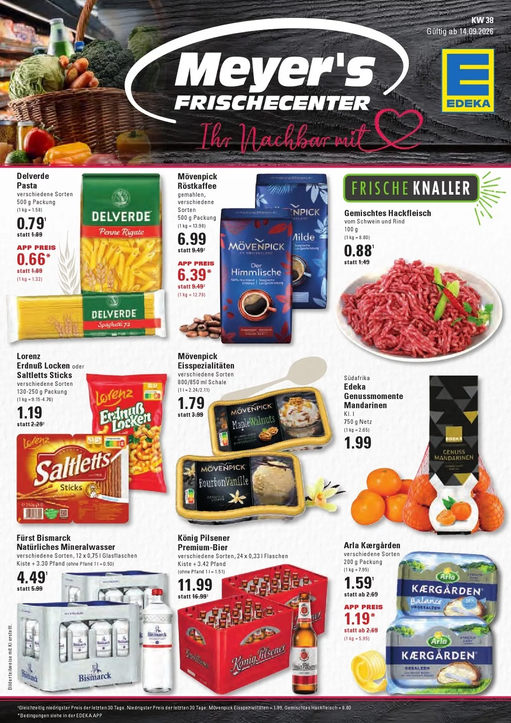 Edeka Meyer’s Frischecenter Prospekt 14.09.2026 bis 19.09.2026 1 edeka meyers prospekt kw-38