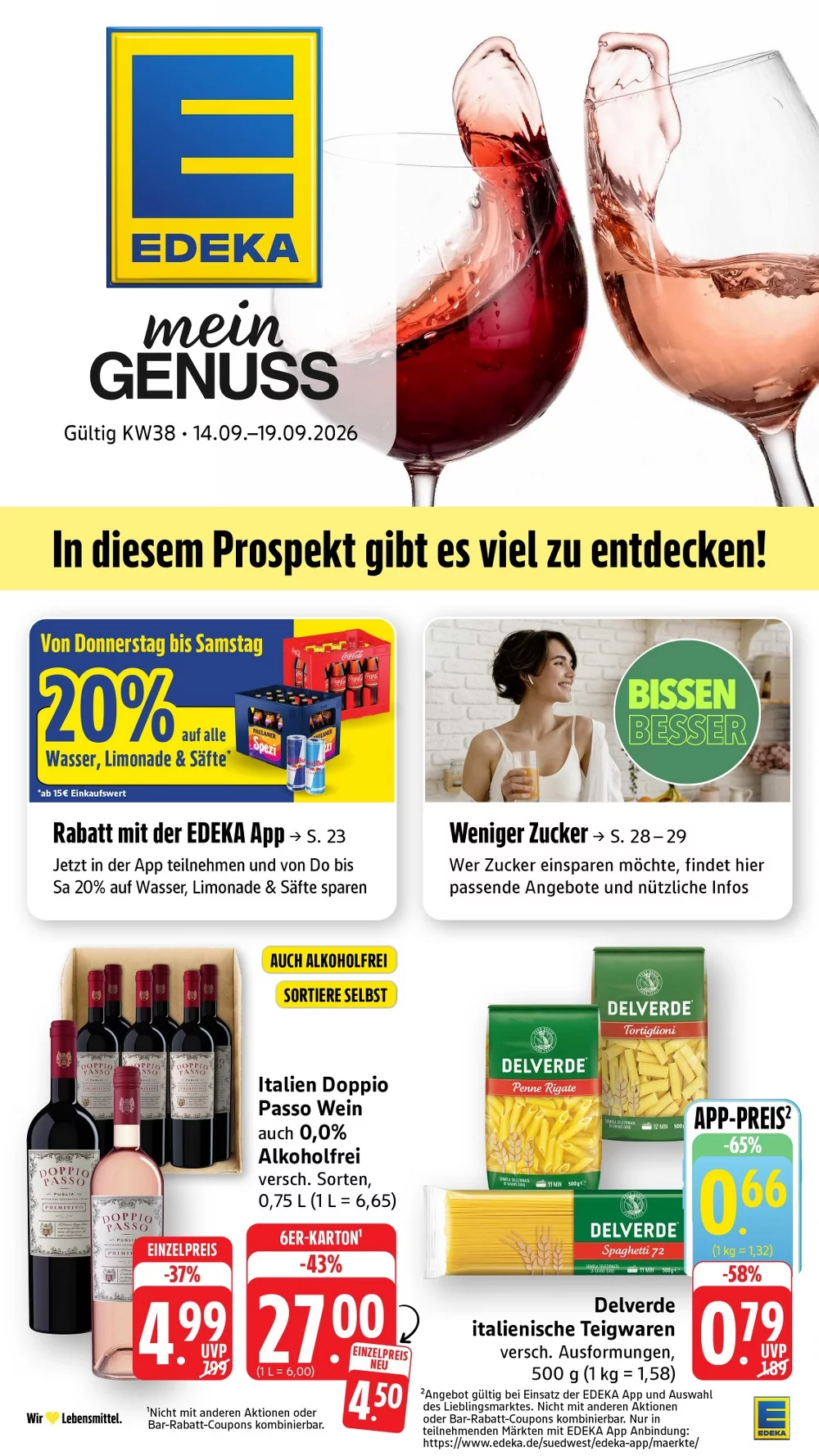 Edeka Südwest Prospekt 14.09.2026 bis 19.09.2026 1 edeka südwest prospekt kw-38