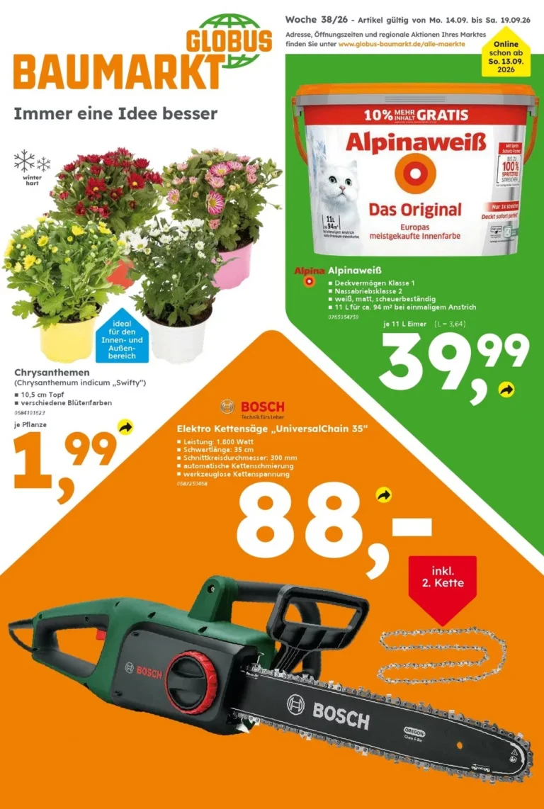 globus baumarkt prospekt kw-38