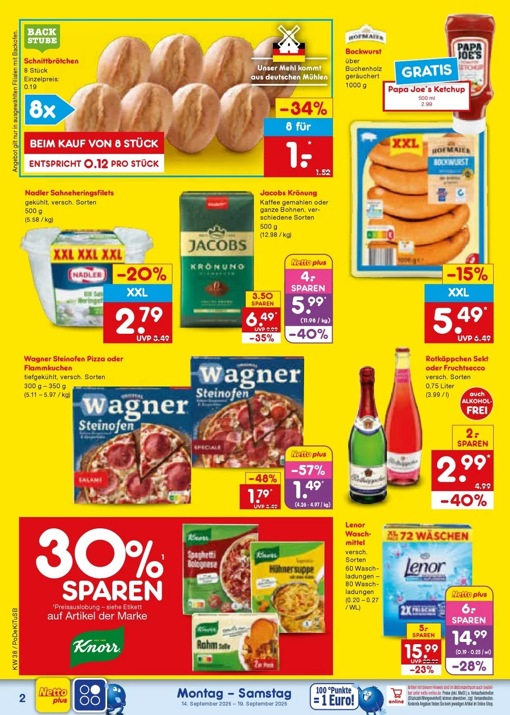 Netto Marken-Discount Prospekt Neu 14.09.2026 bis 19.09.2026 2 netto marken prospekt september 14 19 2