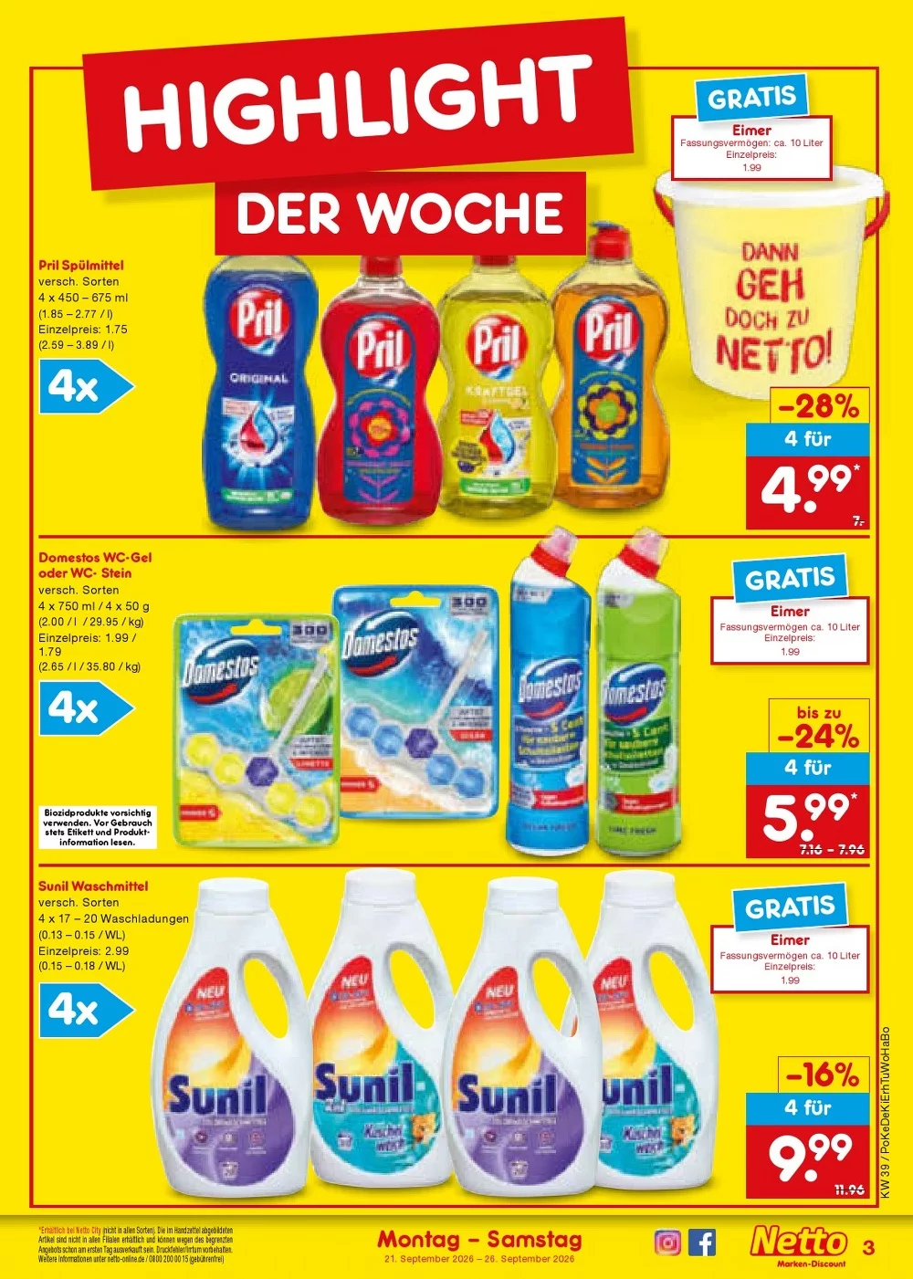 Netto Marken-Discount Prospekt 21.09.2026 bis 26.09.2026 3 netto marken prospekt september 21 26 3